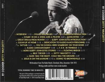 CD Ry Cooder: Ditty Wah Ditty · Live In Cleveland 1972
