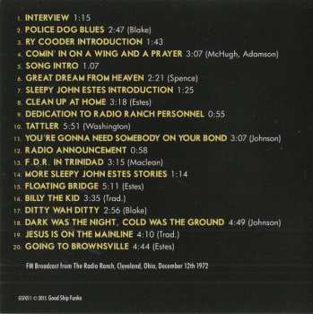 CD Ry Cooder: Ditty Wah Ditty · Live In Cleveland 1972