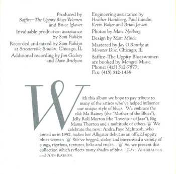 CD Saffire -The Uppity Blues Women: Old, New, Borrowed & Blue