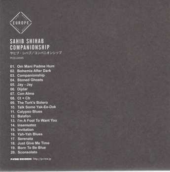 CD Sahib Shihab: Jazz Joint Vol. 2 "Companionship"