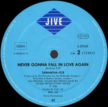 LP Samantha Fox: Touch Me (I Want Your Body)