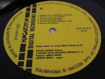 LP Sándor Kovács: A Dohány Utcai Zsinagóga Liturgiája / Liturgy Of Dohány Street Synagogue