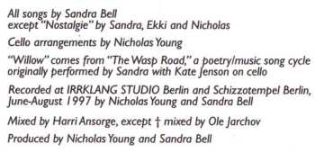 CD Sandra Bell: City Of Sorrows