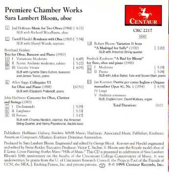 CD Sara Lambert Bloom: Premiere Chamber Works