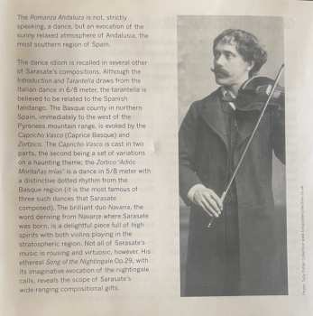 CD Pablo De Sarasate: Virtuoso Violin Works (¡Sarasateada! Valladolid 2008)