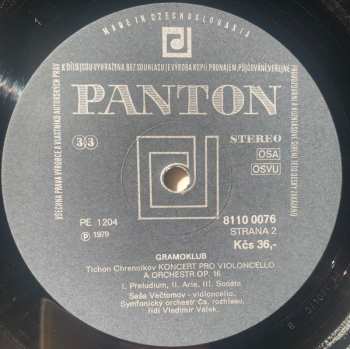 LP Dmitry Kabalevsky: Koncert Pro Violoncello A Orchestr G Moll Op.49 / Koncert Pro Violoncello A Orchestr Op.16