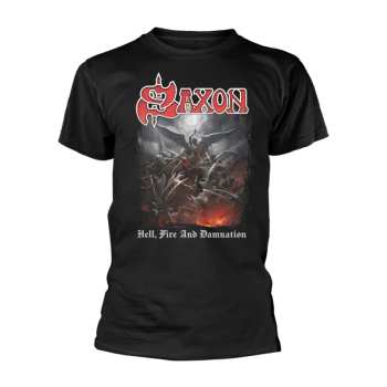 Merch Saxon: Camiseta Hell, Fire And Damnation