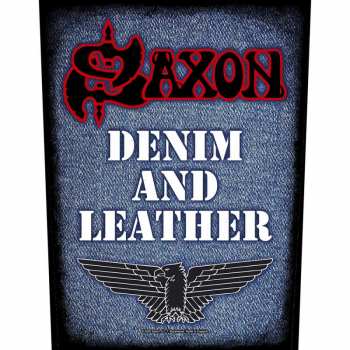 Merch Saxon: Aplicación en la espalda Denim & Leather