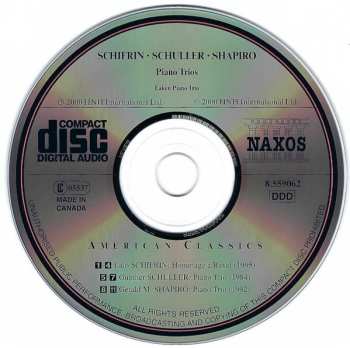 CD Lalo Schifrin: Piano Trios
