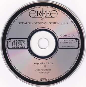 CD Claude Debussy: Das Buch Der Hängenden Gärten ∙ Ausgewählte Lieder