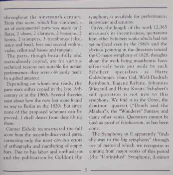 CD Franz Schubert: Symphony In E "1825" (World Premier Recording)