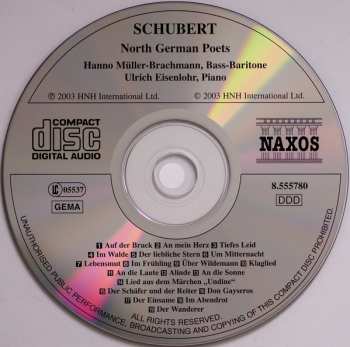 CD Franz Schubert: North German Poets