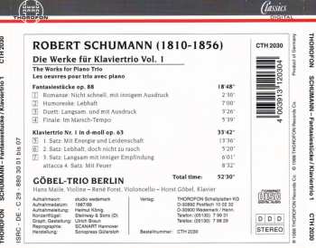 CD Robert Schumann: Klaviertrios Vol.1