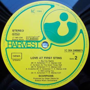 LP Scorpions: Love At First Sting