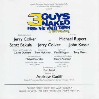 CD Scott Bakula: 3 Guys Naked From The Waist Down - A New Musical -- Original Cast Recording
