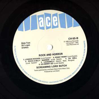 LP Screaming Lord Sutch: Rock & Horror