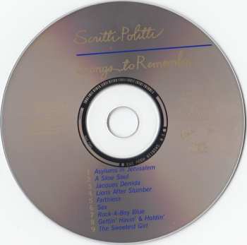 CD Scritti Politti: Songs To Remember