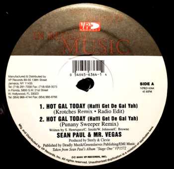 LP Sean Paul: Hot Gal Today