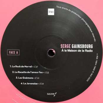 LP Serge Gainsbourg: À La Maison De La Radio LTD | CLR