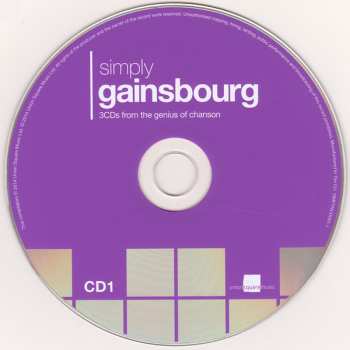 3CD/Caja Serge Gainsbourg: Simply Gainsbourg (3 CDs From The Genius Of Chanson)