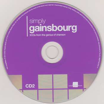 3CD/Caja Serge Gainsbourg: Simply Gainsbourg (3 CDs From The Genius Of Chanson)