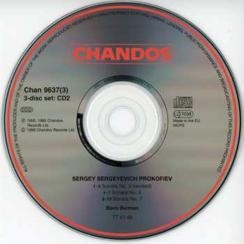 3CD/Caja Sergei Prokofiev: Complete Piano Sonatas