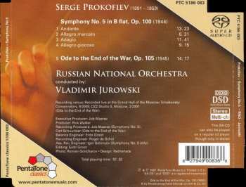SACD Sergei Prokofiev: Symphony No. 5 In B Flat, Op. 100 / Ode To The End Of The War Op. 105