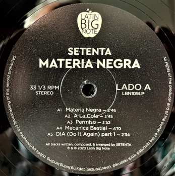 LP Setenta: Materia Negra