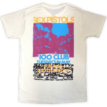 Mercancía Sex Pistols: The Sex Pistols Unisex T-shirt: 100 Club (natural) (back Print) (small) S