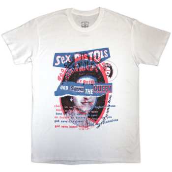 Mercancía Sex Pistols: The Sex Pistols Unisex T-shirt: God Save The Queen Overlay (white) (small) S
