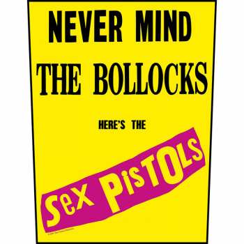 Merch Sex Pistols: Aplicación en la espalda Never Mind The Bollocks Yellow