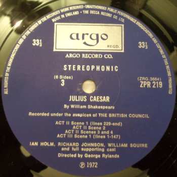 3LP/Caja William Shakespeare: Julius Caesar