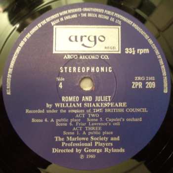 4LP/Caja William Shakespeare: Romeo and Juliet
