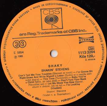 LP Shakin' Stevens: Shaky