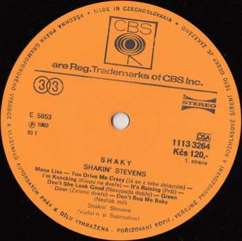 LP Shakin' Stevens: Shaky