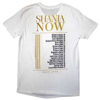 Mercancía Shania Twain: Shania Twain Unisex T-shirt: Tour 2018 Mic Photo (back Print & Ex-tour) (small) S