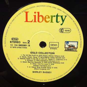 2LP Shirley Bassey: Gold Collection