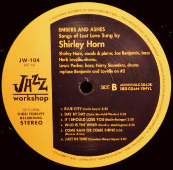 LP Shirley Horn: Embers And Ashes LTD
