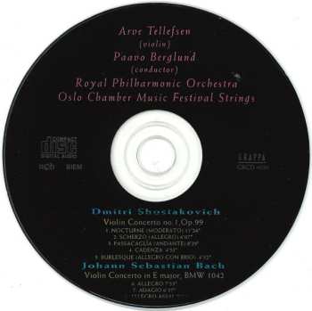 CD Johann Sebastian Bach: Violin Concerto No. 1, Op. 99 / Violin Concerto In E Major