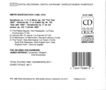 CD Dmitri Shostakovich: Symphony No. 11, "The Year 1905"