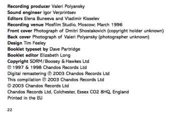 CD Dmitri Shostakovich: Cello Concertos Nos 1 & 2