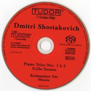 SACD Dmitri Shostakovich: Piano Trios Nos. 1 & 2 / Cello Sonata