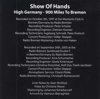 3CD Show Of Hands: High Germany - 900 Miles To Bremen