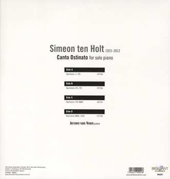 2LP Simeon ten Holt: Canto Ostinato (For Solo Piano)