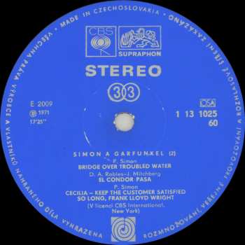 LP Simon & Garfunkel: Most Přes Rozbouřené Vody