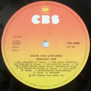 LP Simon & Garfunkel: Simon And Garfunkel's Greatest Hits