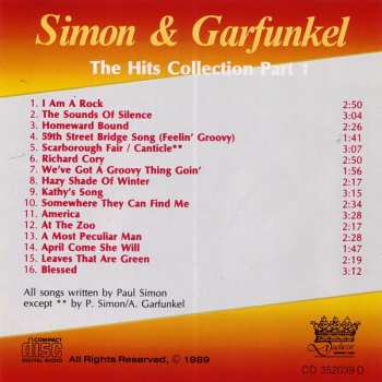 CD Simon & Garfunkel: The Hits Collection Part 1