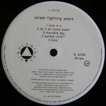 LP Simple Minds: Street Fighting Years