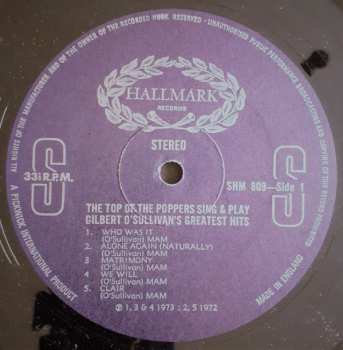 LP The Top Of The Poppers: Sing And Play Gilbert O'Sullivan's Greatest Hits