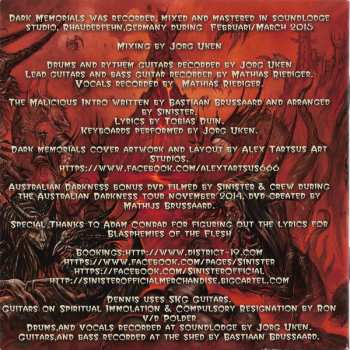CD/DVD Sinister: Dark Memorials LTD | DIGI